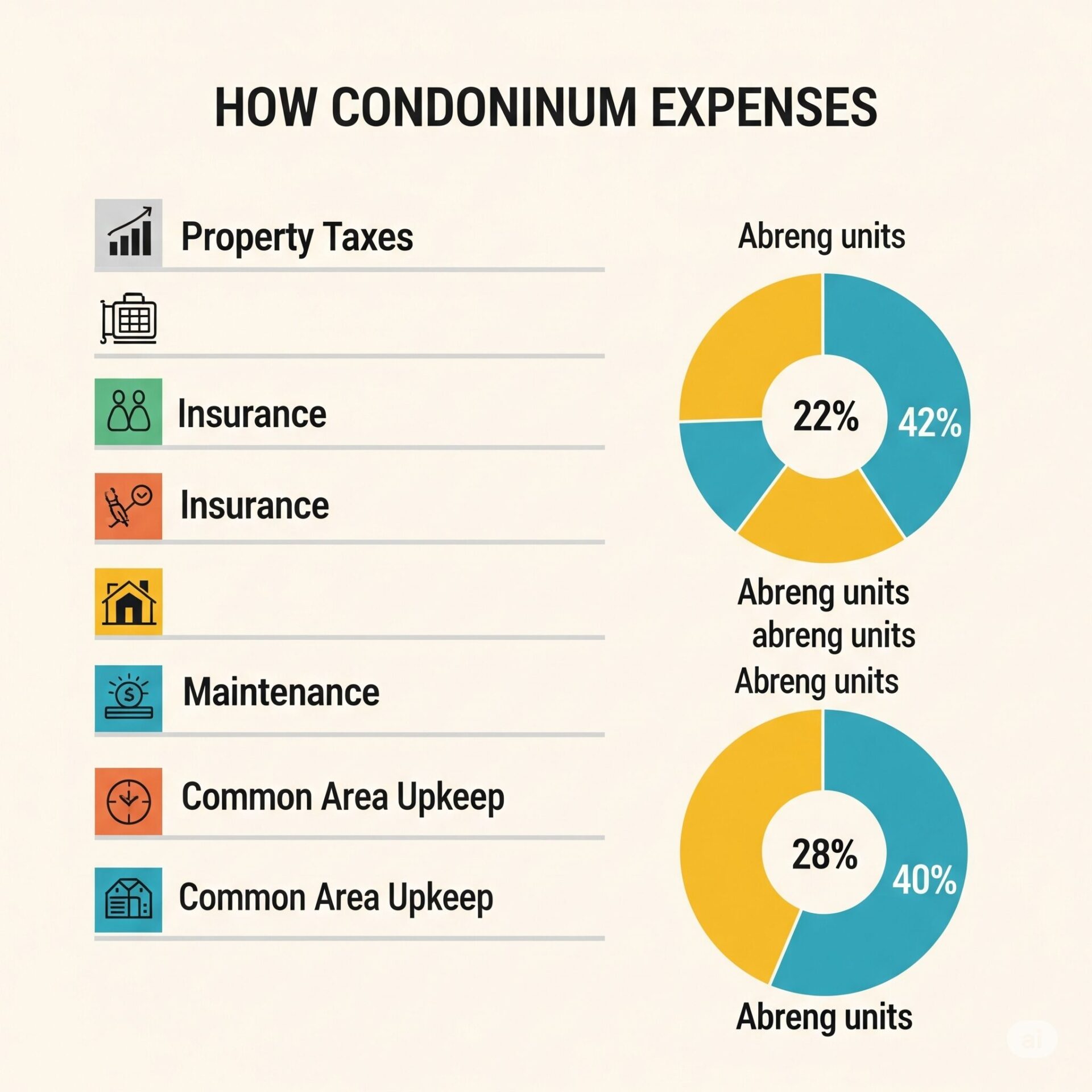 Infografía sobre la asignación de gastos en condominios