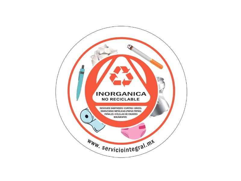 Manejo de residuos sanitarios y no aprovechables en bote naranja o con etiqueta naranja.